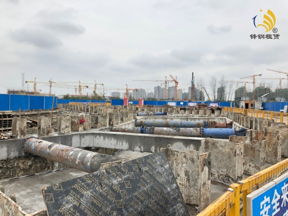 型鋼插入后現場  